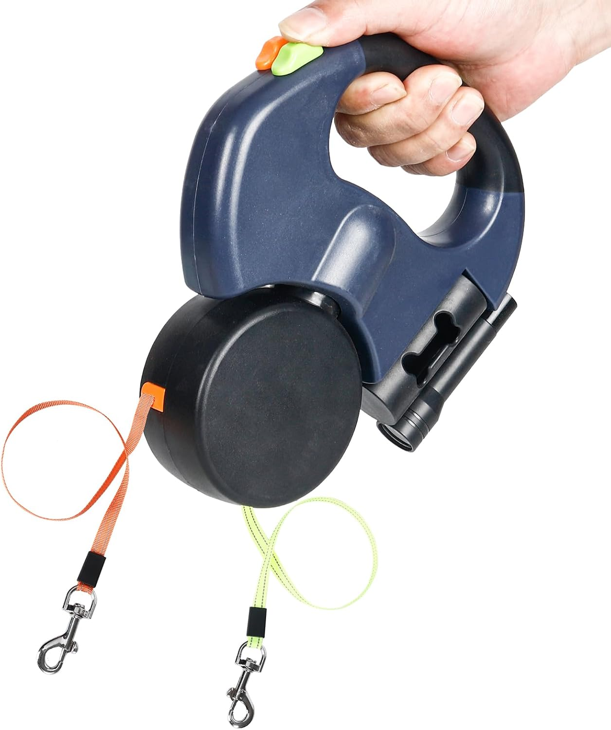 DuoWalk Pro — Double Retractable Dog Leash with LED Flashlight