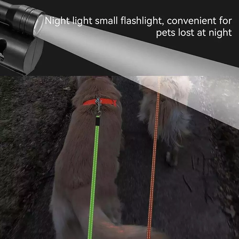 DuoWalk Pro — Double Retractable Dog Leash with LED Flashlight